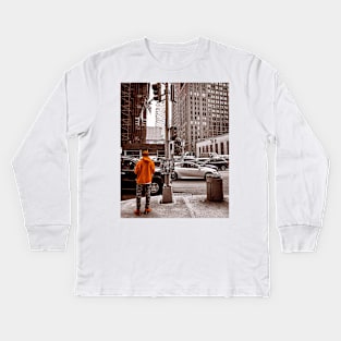 Canal Street Manhattan New York City Kids Long Sleeve T-Shirt